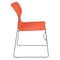 Flash Furniture Orange Plastic Stack Chair RUT-438-OR-GG - alternate 10